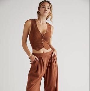 *NWOT* Free People Button Up Vest